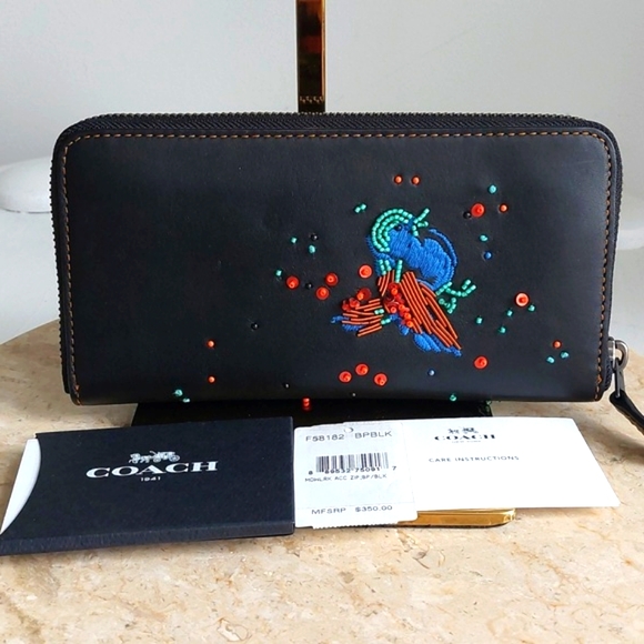 1941 Coach Glovetanned  lined rare leather  wallet NWT  wristlet Meadowlark - Picture 6 of 16